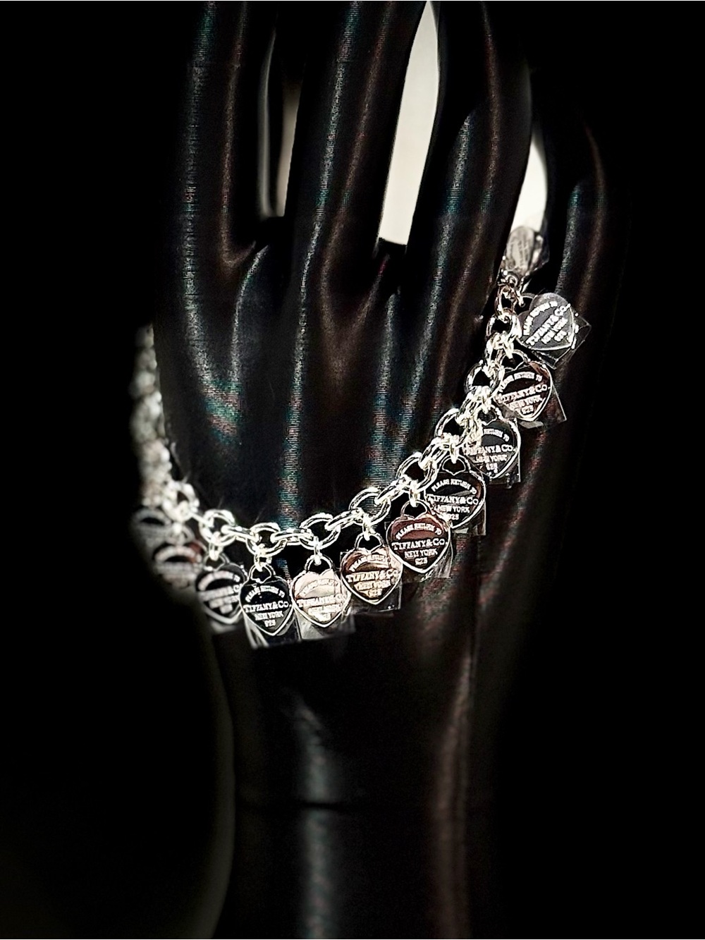 Multi - Silver Heart Charm Bracelet - Picture 3 of 6
